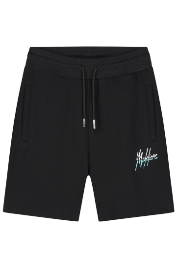 Malelions Broek SPLIT SHORT MM3 SS25 11 752 BLACK/BRIGHT BLUE