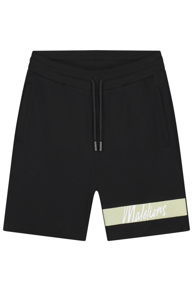 Malelions zwarte heren korte broek | Vooraanzicht