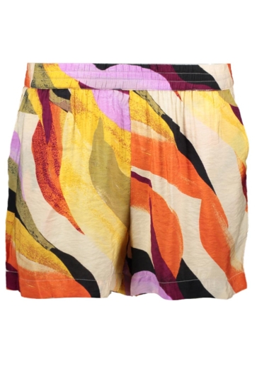 Vero Moda Broek VMTILLY SHORT DETAIL SHORTS WVN EXP 10338223 CLOUD DANCER/ABSTRACT PRINT