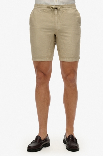 Superdry Broek MERCHANT LINEN SHORT M7110455A ABBEY STONE