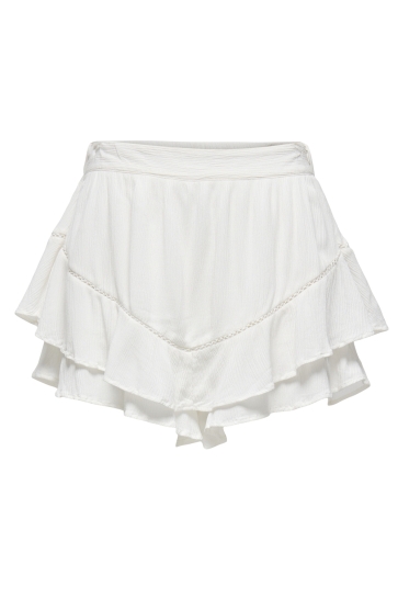 Only Broek ONLLAINA LOOSE RUFFLE SKORTS WVN 15365983 CLOUD DANCER