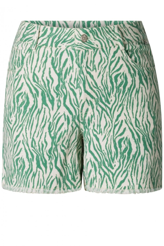 Ivy Beau groene dames korte broek | Vooraanzicht