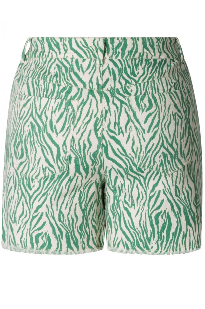 Ivy Beau groene dames korte broek | Achteraanzicht
