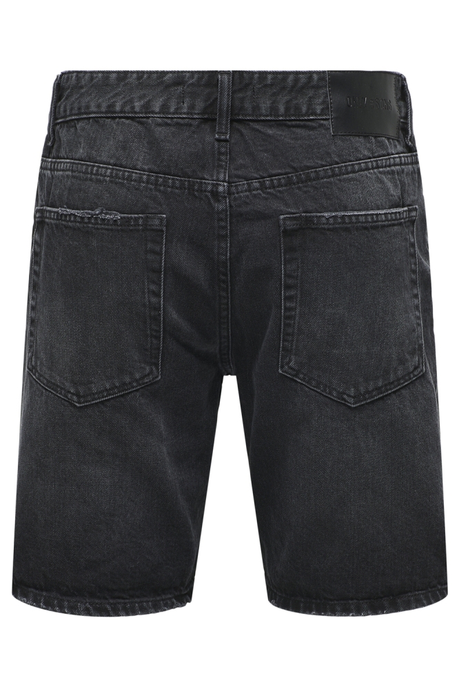 Only & Sons zwarte heren korte broek | Achteraanzicht