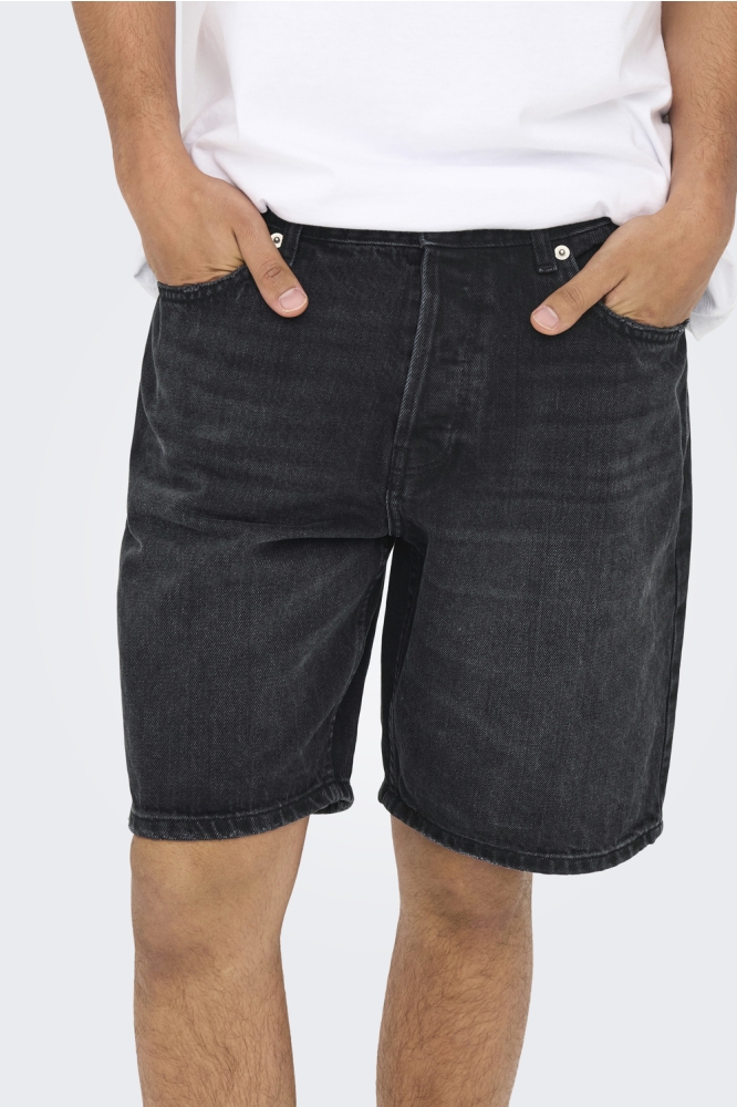 Only & Sons zwarte heren korte broek | Model