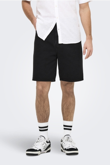 Only & Sons Broek ONSFADE BLACK 9087 TAI DNM SHORTS N 22029087 Black Denim