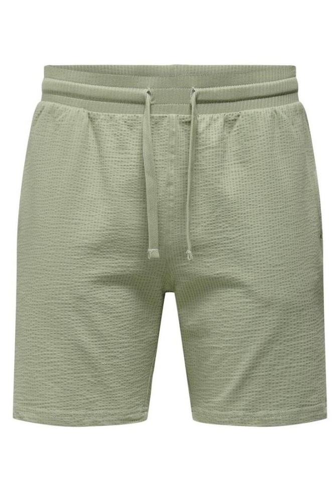 Only & Sons groene heren korte broek | Vooraanzicht