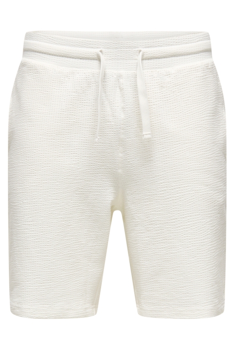 Only & Sons ecru heren korte broek | Vooraanzicht