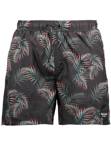Ballin Broek SWIMSHORT LEAVES 2569 BLACK