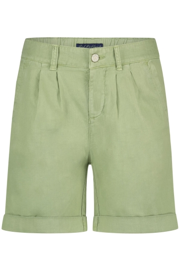 Red Button Broek CLEO SHORT COTTON LINEN COLOUR SRB4572 SUMMER SAGE