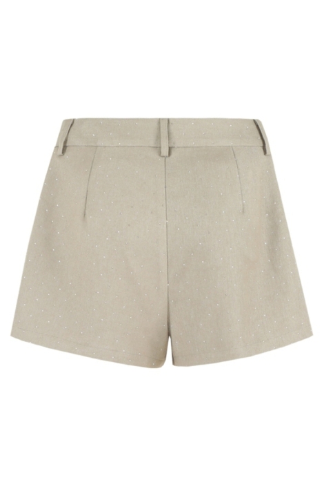 Fluresk taupe dames korte broek | Achteraanzicht