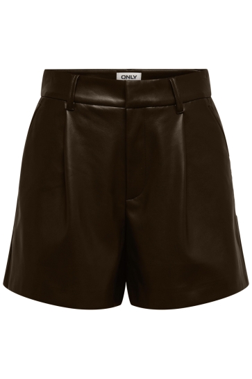Only ONLSMOOTH HW FAUX LEA SHORTS PNT 2 15360054 SEAL BROWN