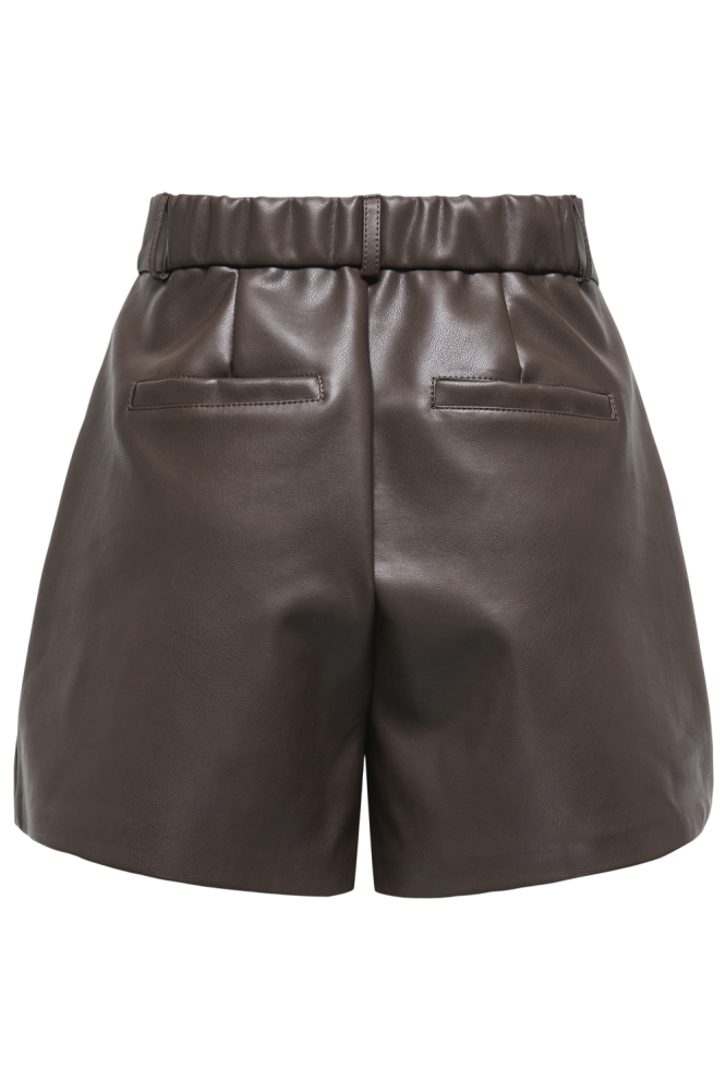 Only bruine dames korte broek | Achteraanzicht