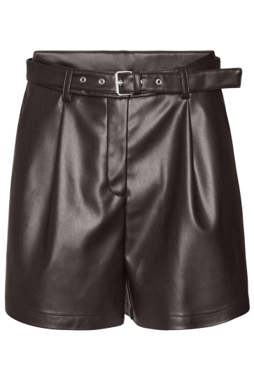Vero Moda Broek VMCAIAELLY HW COATED SHORTS 10324536 CHOCOLATE TORTE