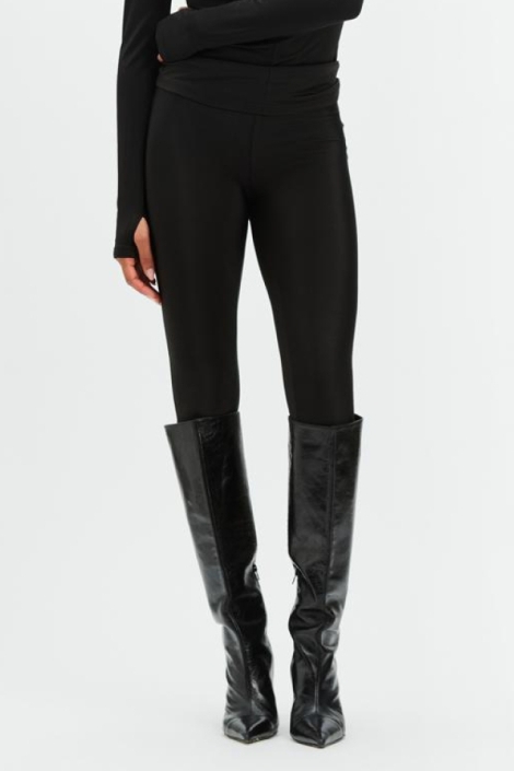 Refined Department zwarte dames legging | Model vooraanzicht