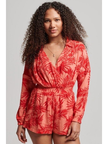 Superdry Broek VINTAGE BEACH PLAYSUIT W8011305A HAWAIIAN CORAL