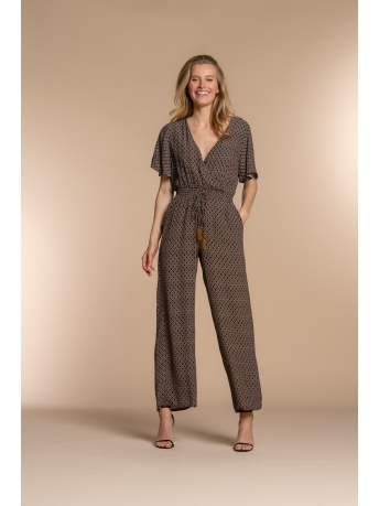 Geisha Broek JUMPSUIT MINIMAL PRINT 31265 20 Black/Rubber combi