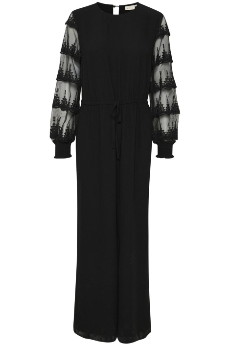 Kaffe zwarte dames jumpsuit | Vooraanzicht