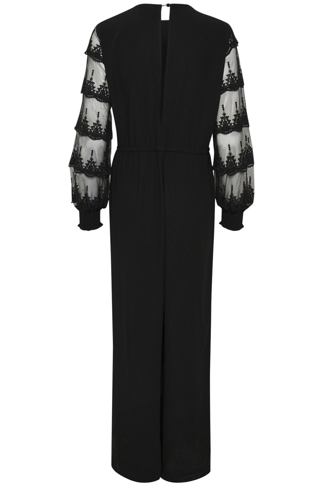 Kaffe zwarte dames jumpsuit | Achteraanzicht