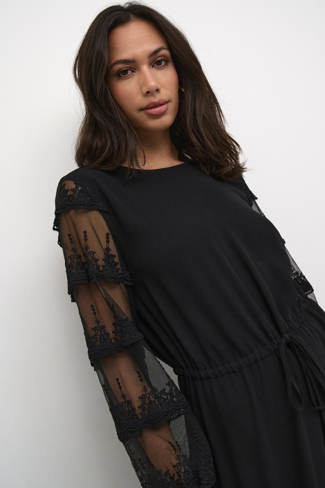Kaffe zwarte dames jumpsuit | Close up