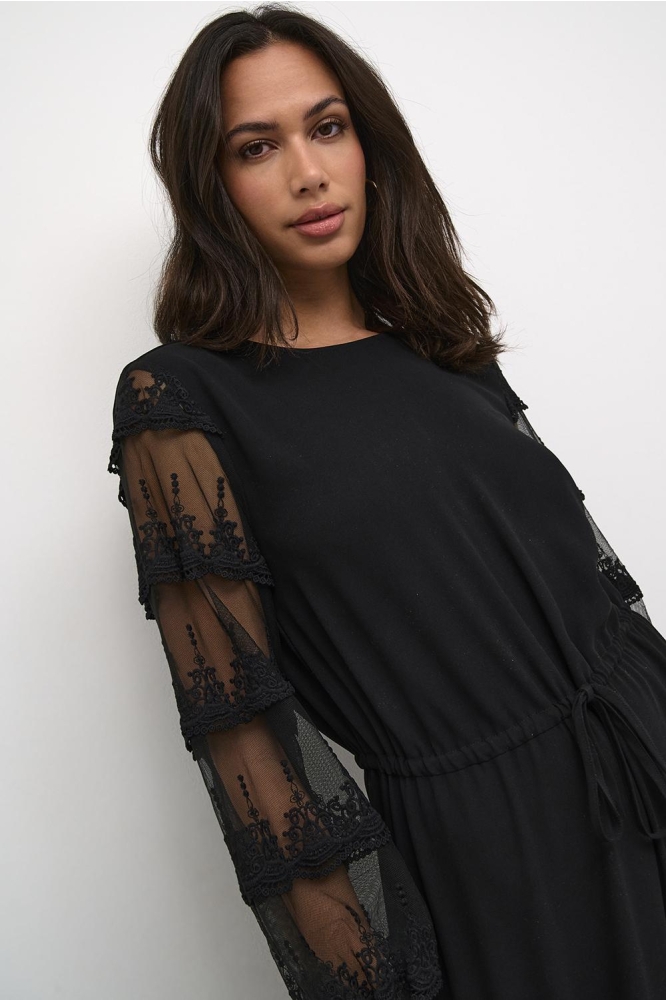 Kaffe zwarte dames jumpsuit | Close up