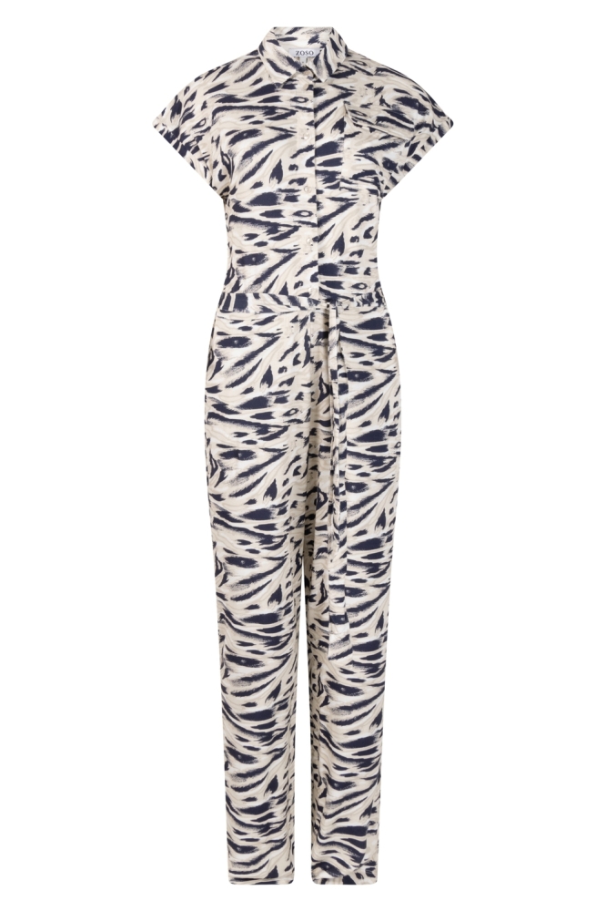 Zoso blauwe dames jumpsuit | Vooraanzicht