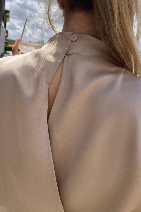 SisterS point taupe dames jumpsuit | Close up