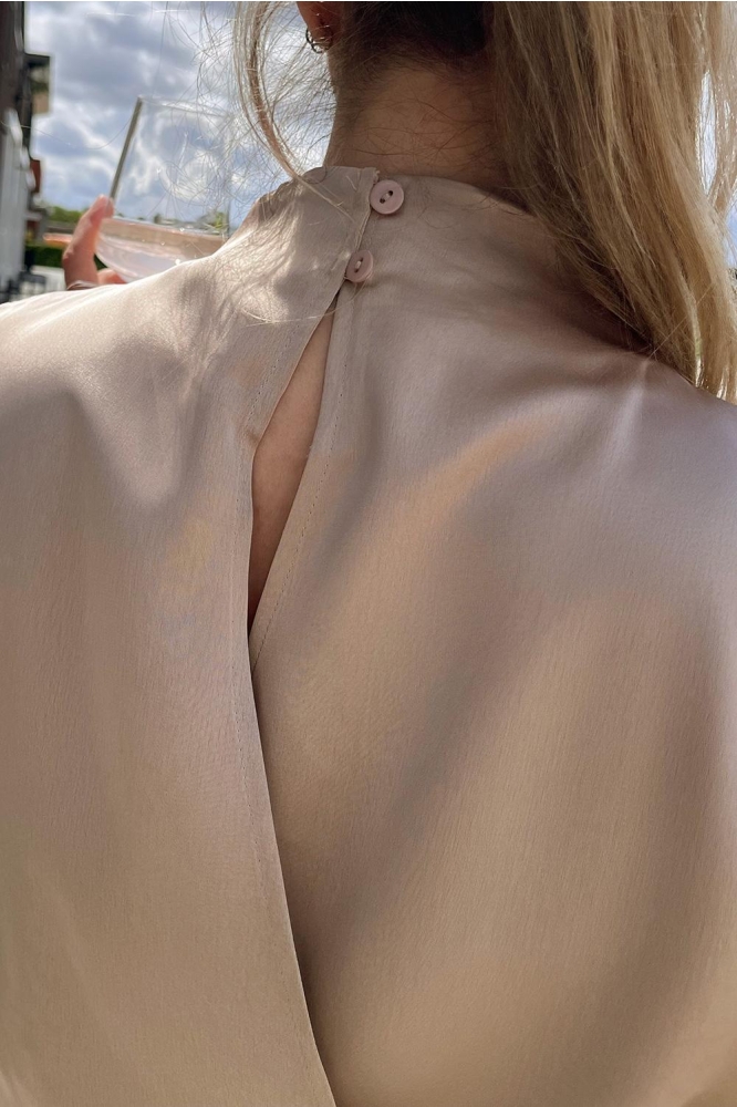 SisterS point taupe dames jumpsuit | Close up
