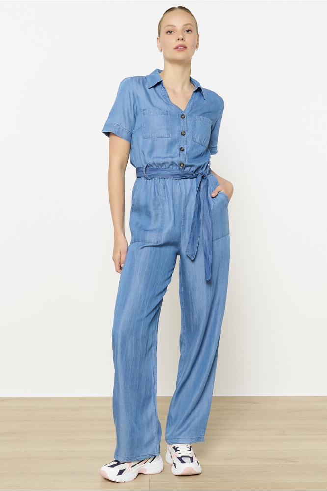 LolaLiza blauwe dames jumpsuit | Model vooraanzicht