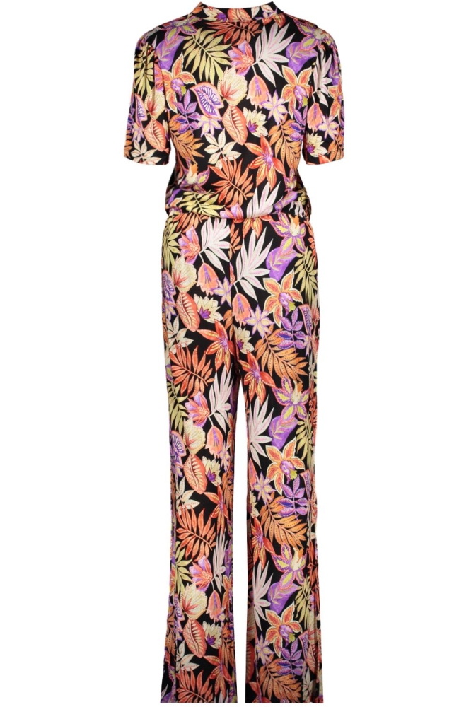 Geisha oranje dames jumpsuit | Achteraanzicht