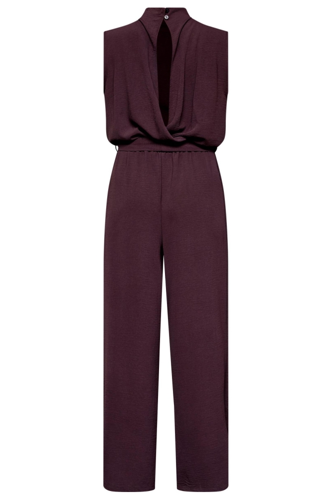 SisterS point bordeaux dames jumpsuit | Achteraanzicht