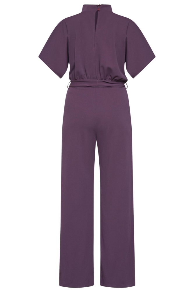 SisterS point bordeaux dames jumpsuit | Achteraanzicht