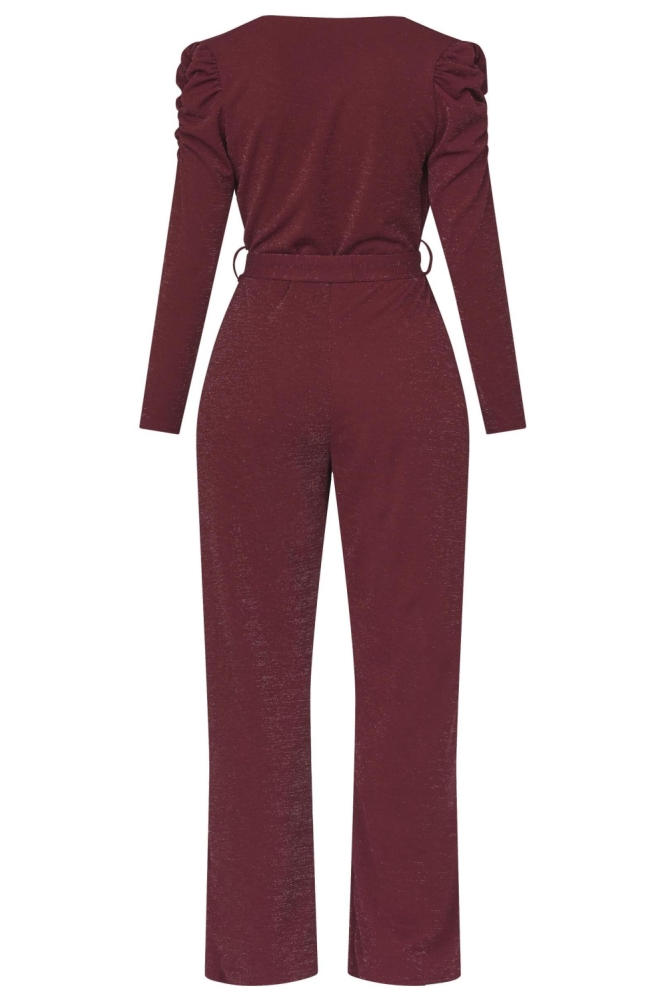 SisterS point rode dames jumpsuit | Achteraanzicht