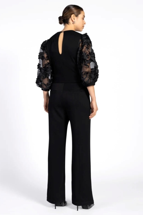 Aaiko zwarte dames jumpsuit | Model achteraanzicht