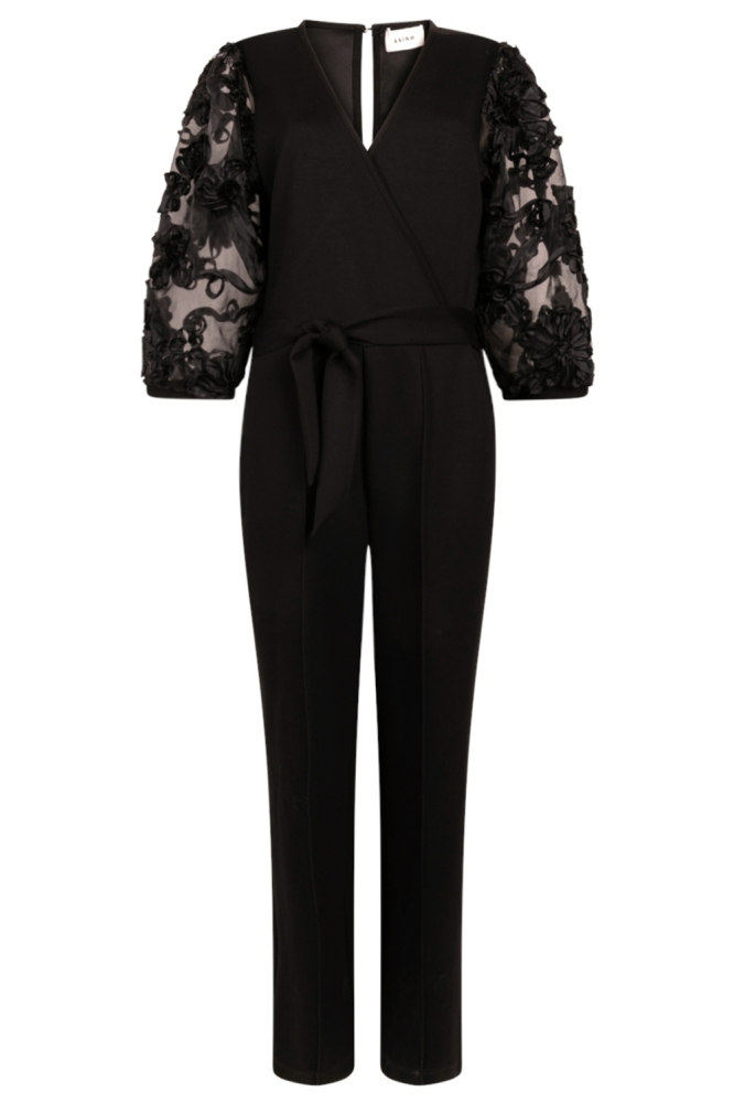 Aaiko zwarte dames jumpsuit | Vooraanzicht