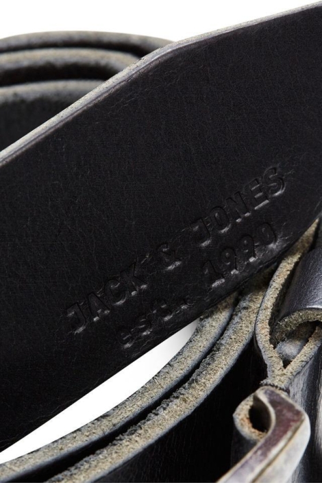 Jack & Jones zwarte heren riem | Close up