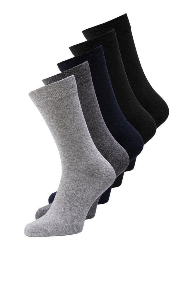 JACJENS SOCK 5 PACK NOOS 12113085 Dark Grey Melange