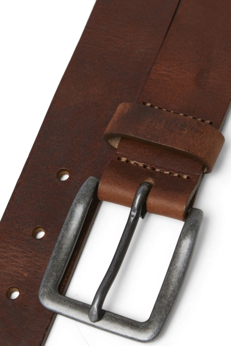Jack & Jones bruine heren riem | Close up