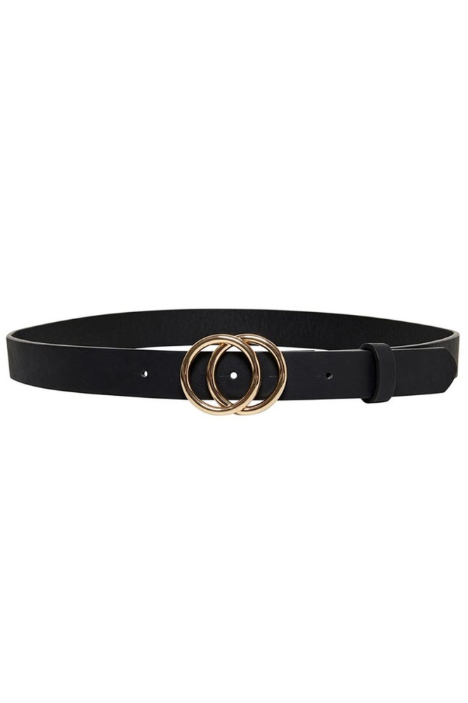 ONLRASMI PU JEANS BELT 15185213 Black/SHINY GOLD