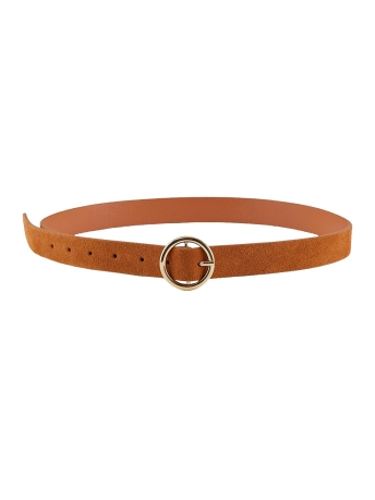 Pieces Accessoire PCBONNA SUEDE JEANS BELT NOOS 17106159 Cognac/GOLD BUCKL