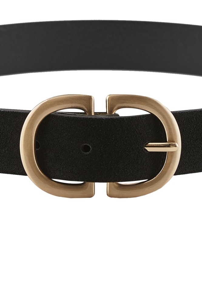 Pieces zwarte dames riem | Close up