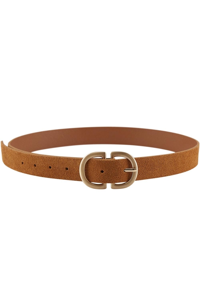 PCJUVA SUEDE JEANS BELT NOOS 17102275 Cognac