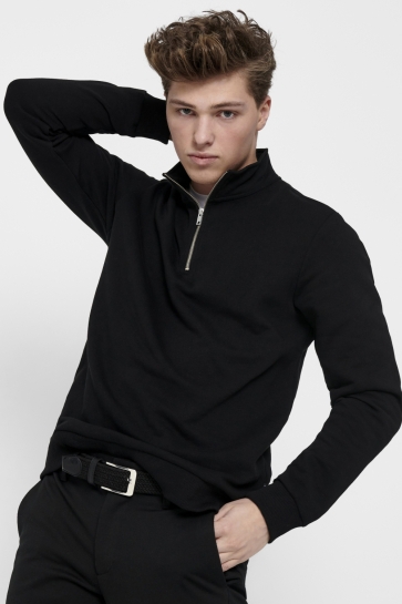Only & Sons Trui ONSCERES LIFE HALF ZIP SWEAT NOOS 22019055 BLACK