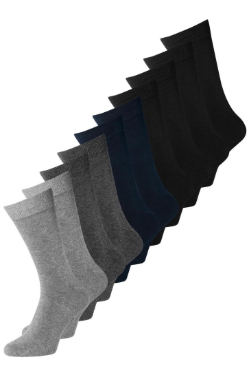 Jack & Jones Accessoire JACJENS SOCK 10 PACK NOOS 12125756 DARK GREY MELANGE