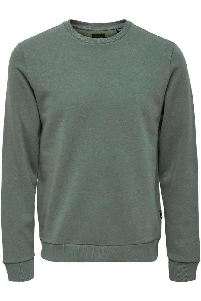 Only & Sons groene heren trui | Vooraanzicht