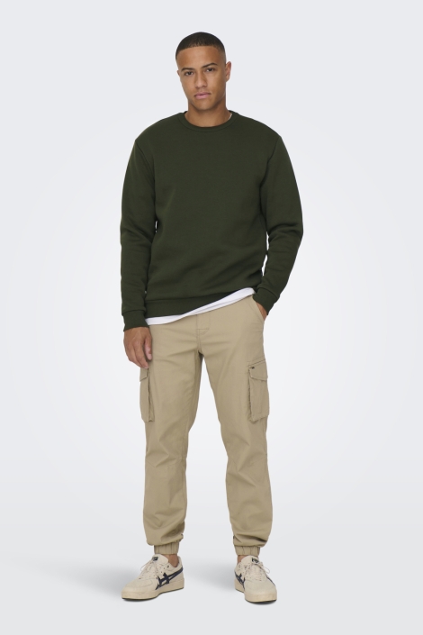 Only & Sons groene heren sweater | Model