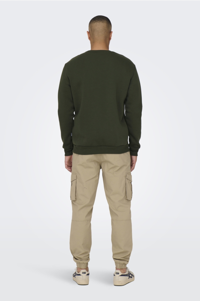Only & Sons groene heren sweater | Model