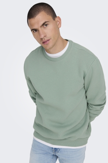 Only & Sons Trui ONSCERES CREW NECK NOOS 22018683 CHINOIS GREEN