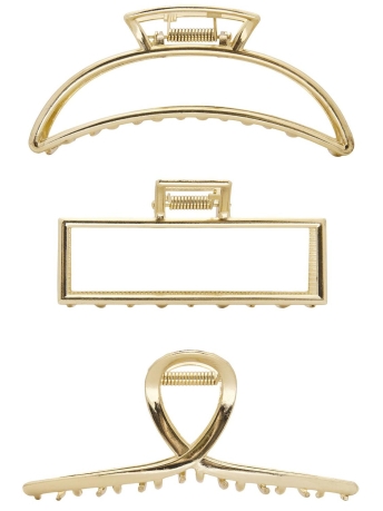Only Accessoire ONLLULU  HAIR CLIP 3-PACK ACC 15286978 GOLD COLOUR