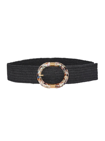 Pieces Accessoire PCKALLA STRAW WAIST BELT SWW 17134977 BLACK
